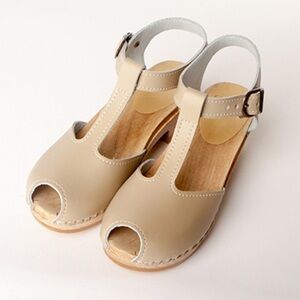 Sven T Strap Clogs with Peep Toe